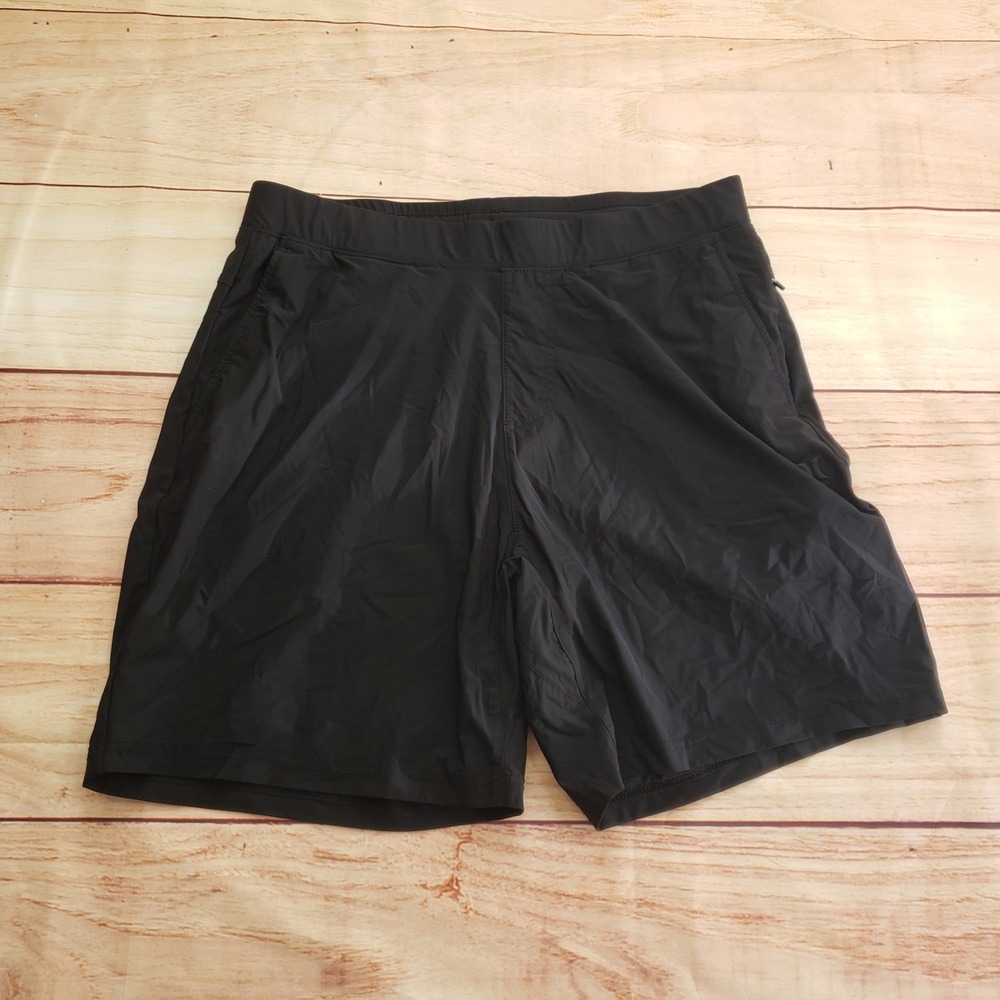 Hurley Athletic Training Shorts Men Medium Black Stretch Performance Gym Pockets